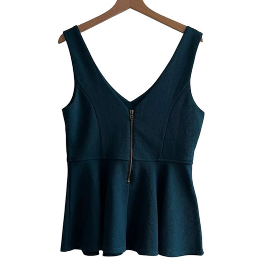 Blusa peplum verde botella Forever 21 - Talla L