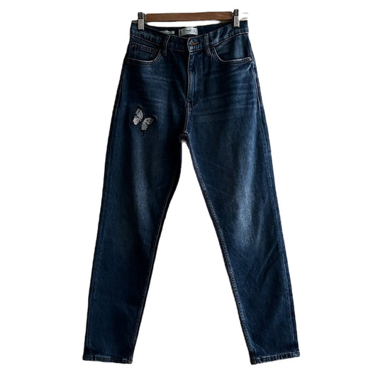Jean azul oscuro mariposa Mango - Talla 26