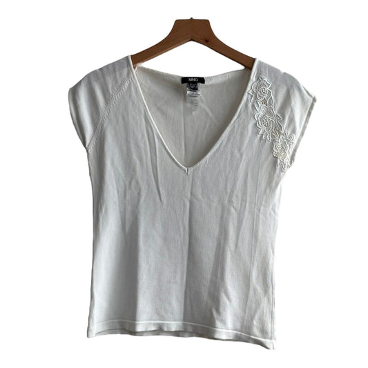 Polo de hilo blanco Mango - Talla M