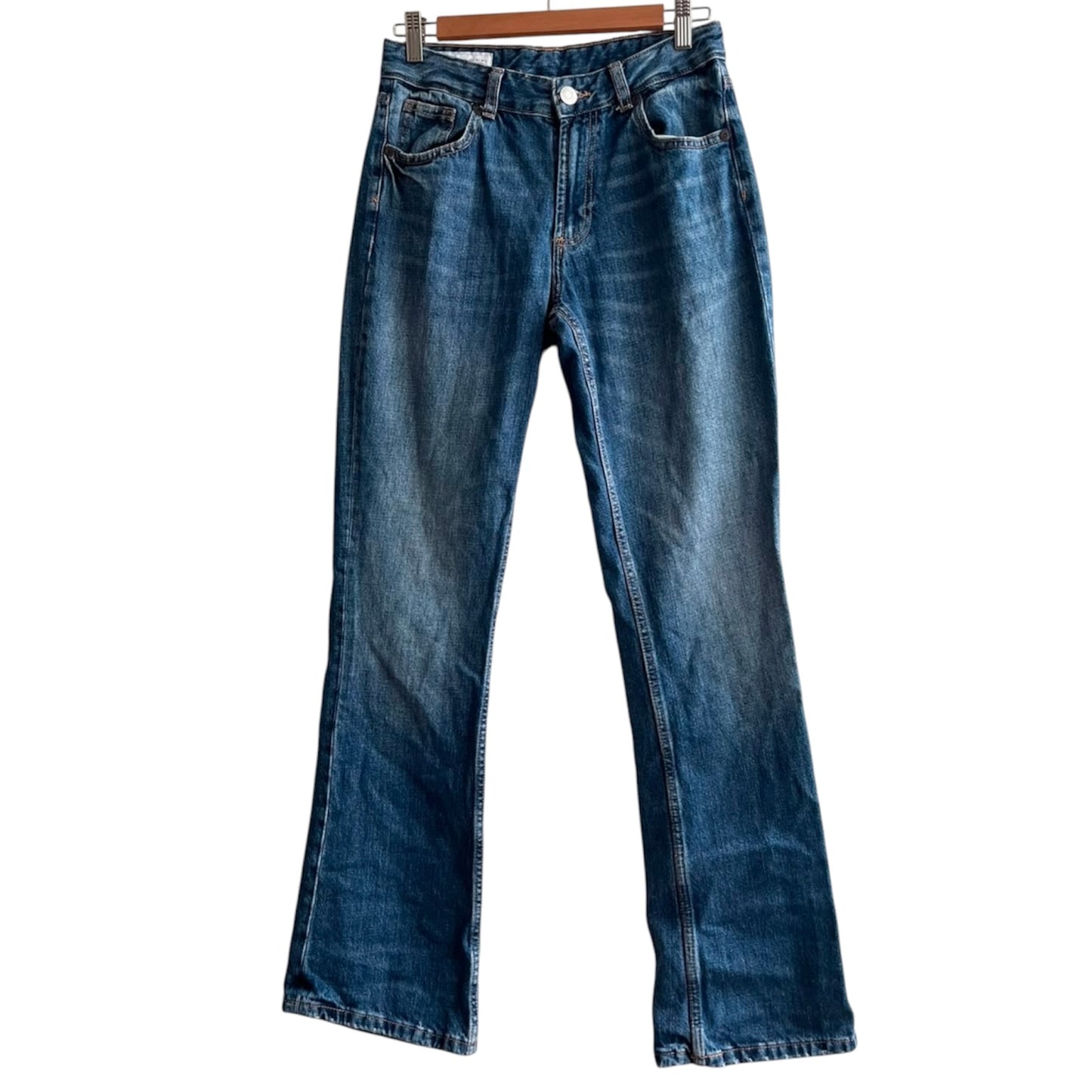 Jean azul flare Zara - Talla 26