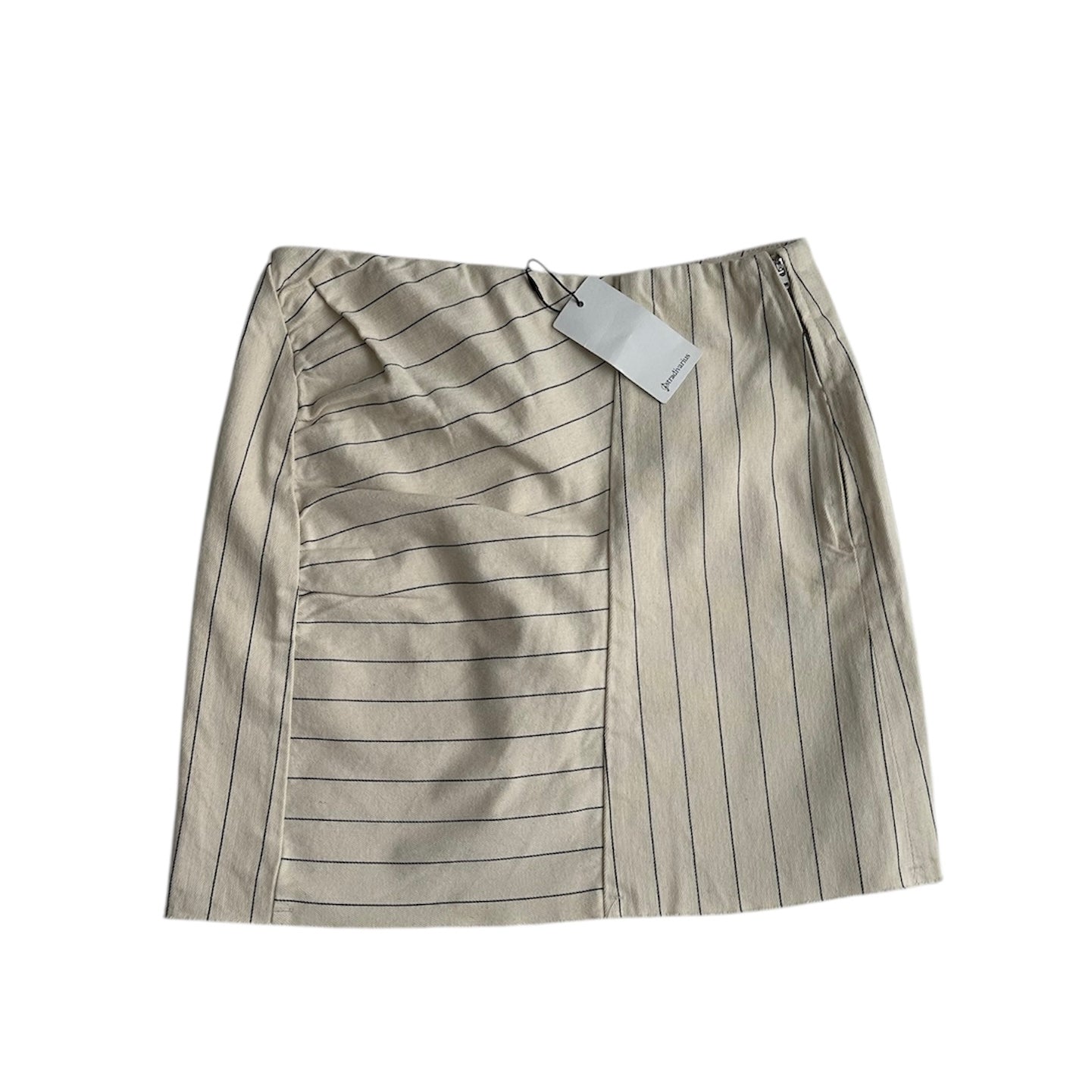 Falda beige rayas nueva con etiqueta Stradivarius- Talla L