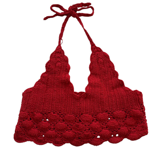 Top crochet rojo Zara - Talla S