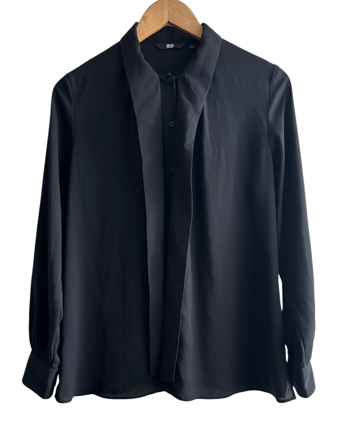 Blusa negra manga larga Uniqlo - Talla M