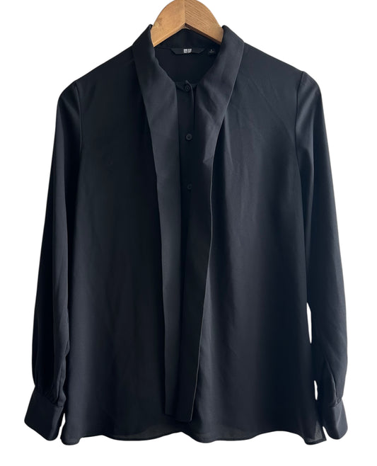 Blusa negra manga larga Uniqlo - Talla M