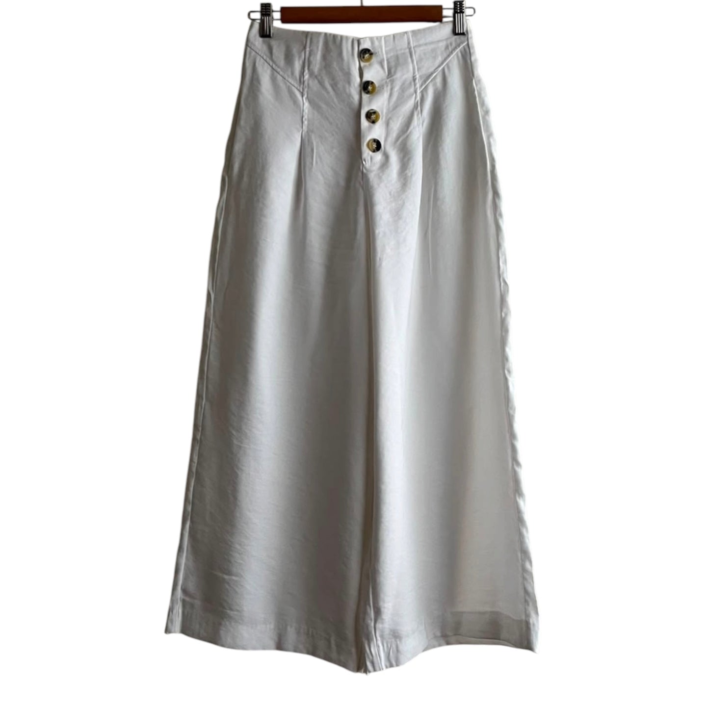 Pantalón ancho blanco Zara - Talla S