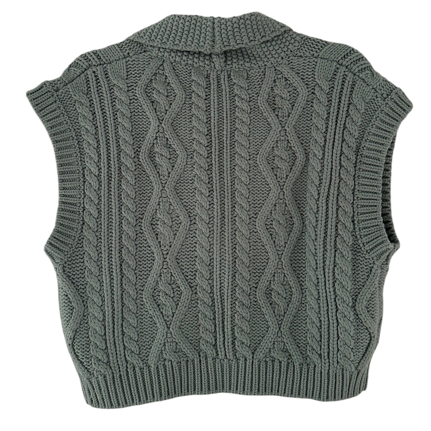 Chaleco de punto verde agua Zara - Talla XS