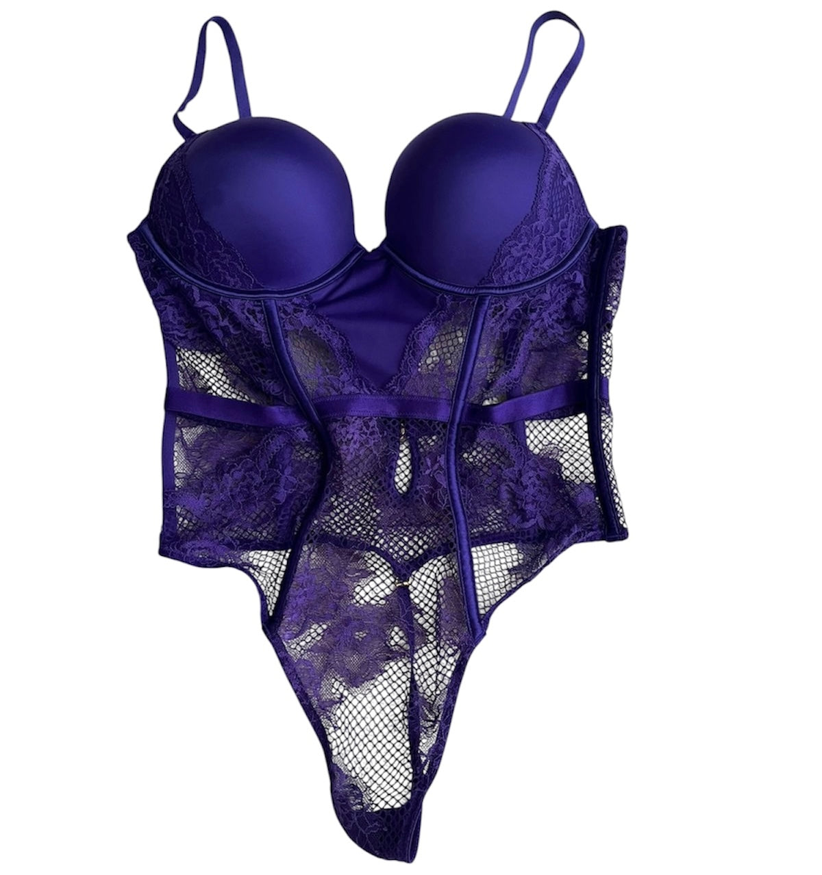 Body encaje lencería morado Victoria Secret - Talla M
