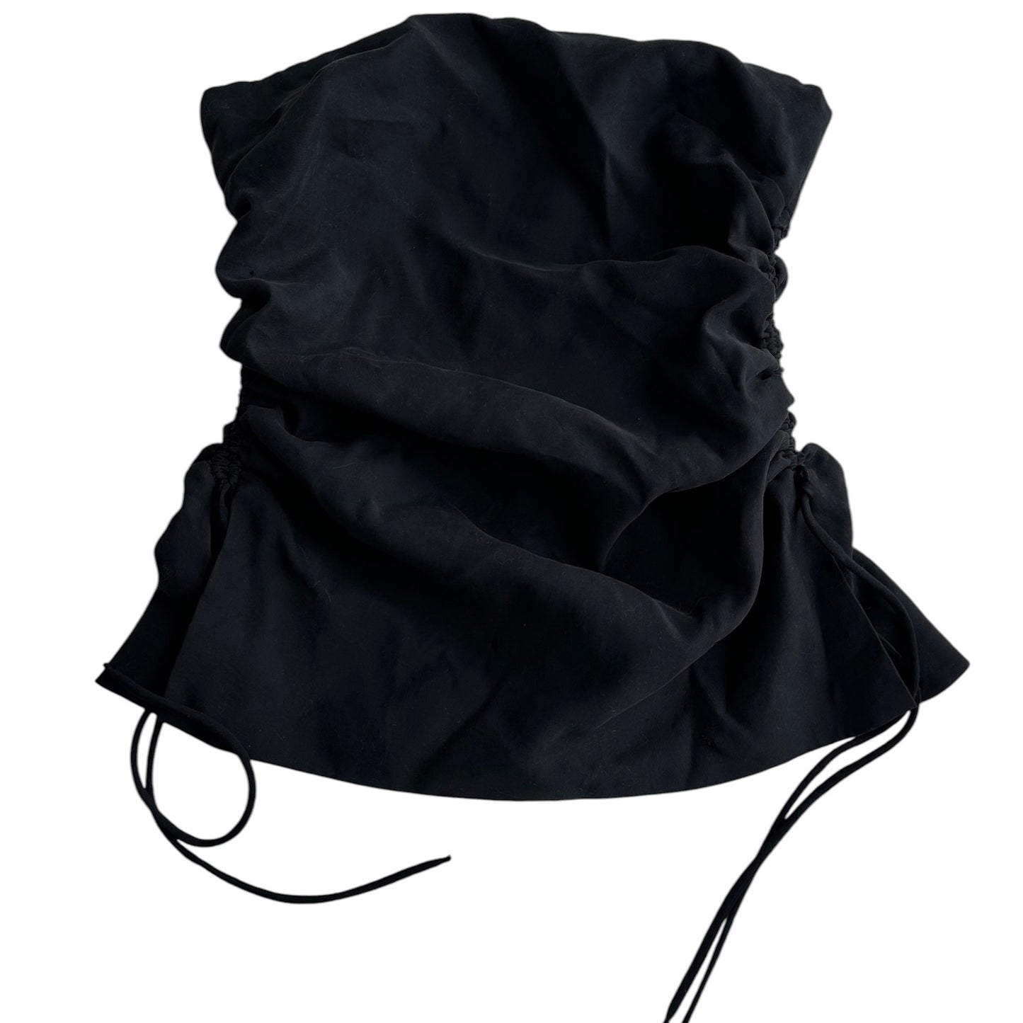 Blusa negra strapless Zara - Talla XS