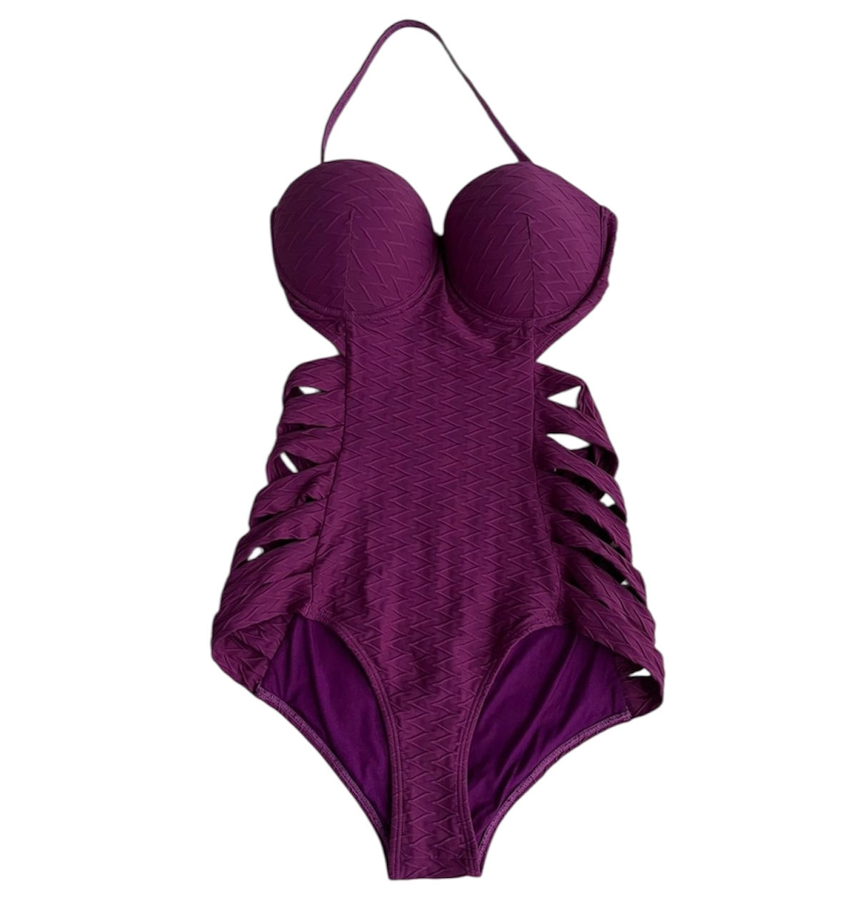 Ropa de baño entera morada Toque de sol - Talla M