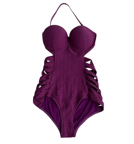 Ropa de baño entera morada Toque de sol - Talla M