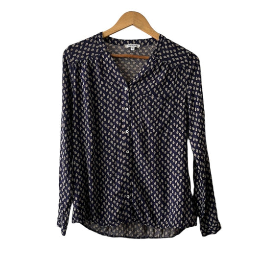 Blusa azul estampada  - Talla S