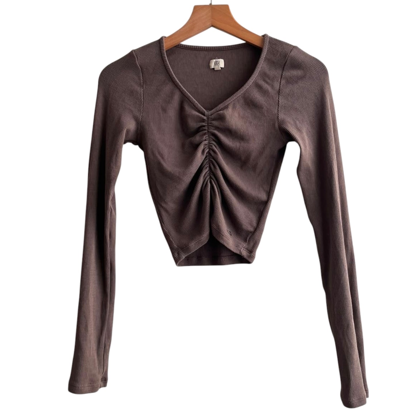 Polo marrón manga larga Kidsmadehere- Talla S