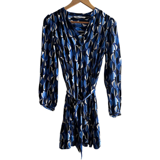 Vestido manga larga azul estampado Zara - Talla M