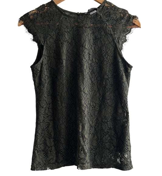 Blusa verde encaje H&M - Talla S