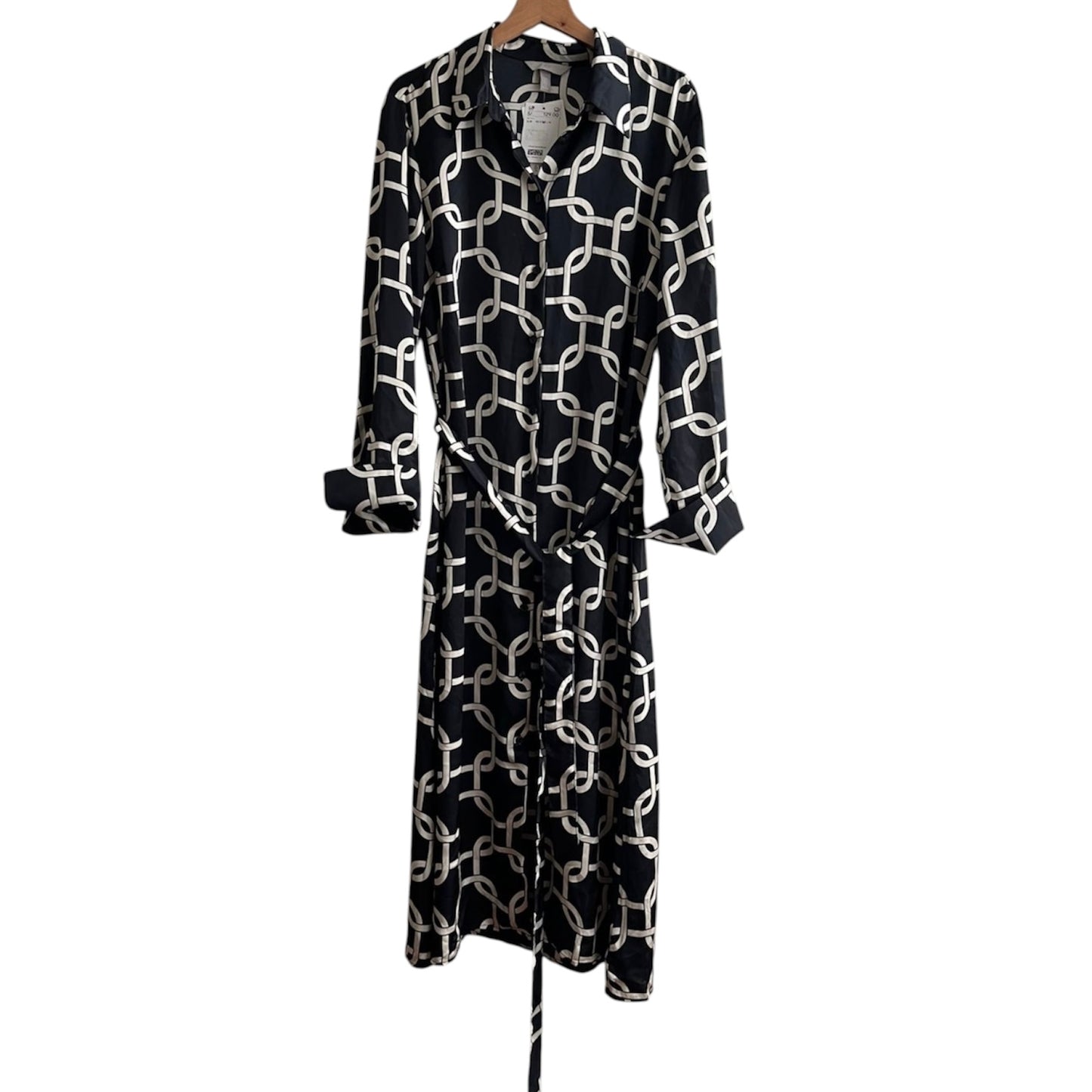 Vestido largo negro y blanco nuevo con etiqueta H&M - Talla M