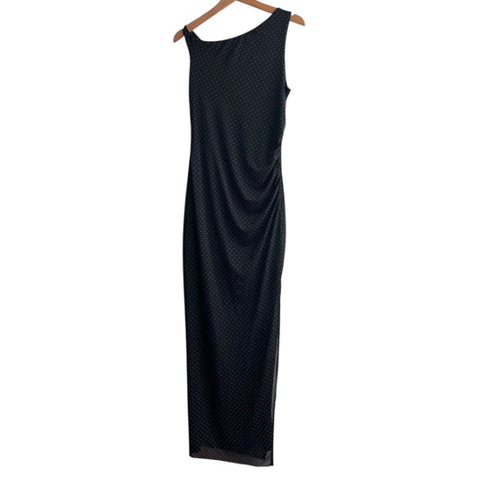 Vestido largo negro polka dots Stradivarius- Talla S