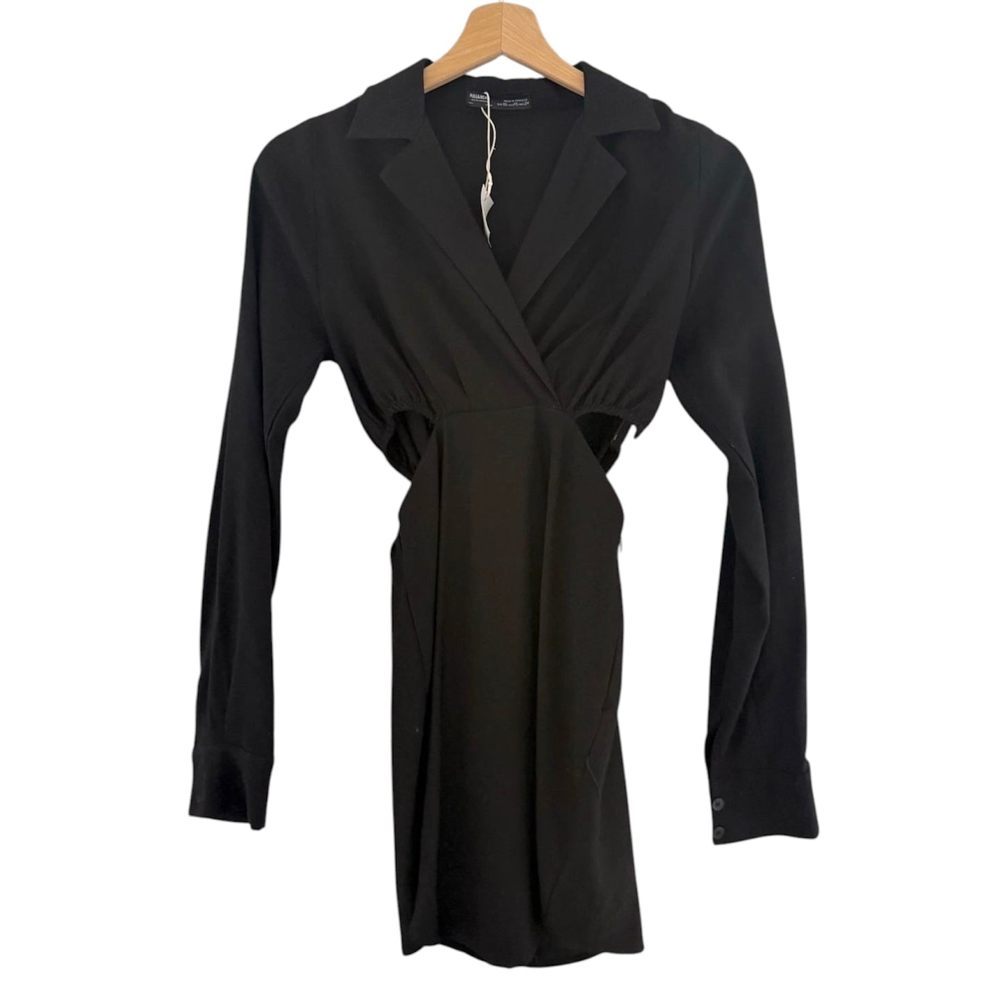 Vestido manga larga negro nuevo con etiqueta Pull & Bear - Talla XS