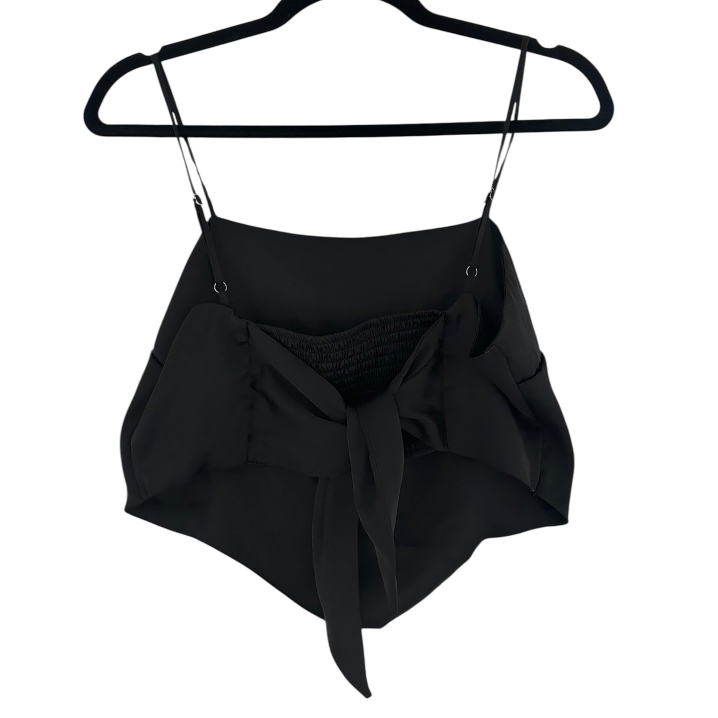 Blusa tiras negra seda Stradivarius- Talla L