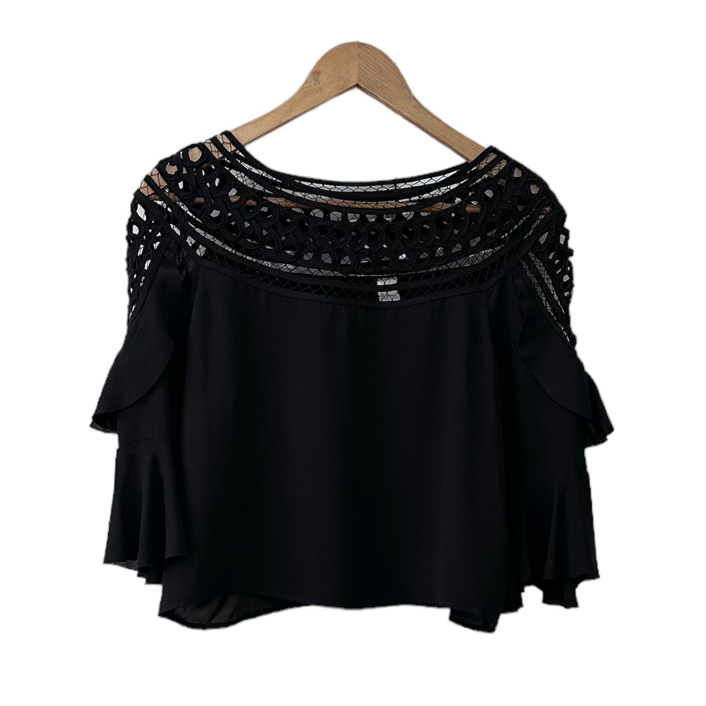 Blusa negra acanalada H&M - Talla 38