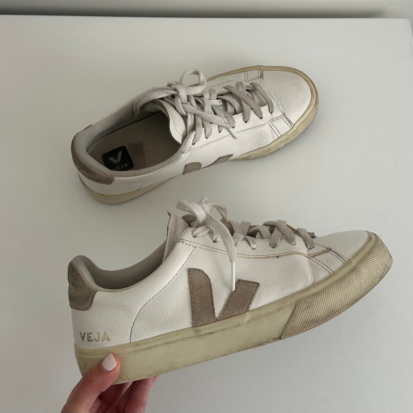 Zapatillas blancas cuero Veja - Talla 40