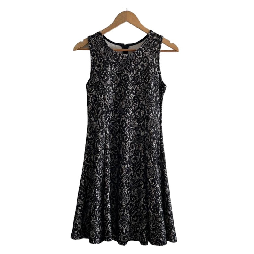 Vestido negro con estampado - Talla S