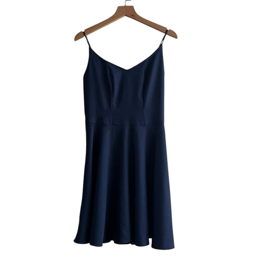 Vestido azul oscuro corto tiras - Talla S