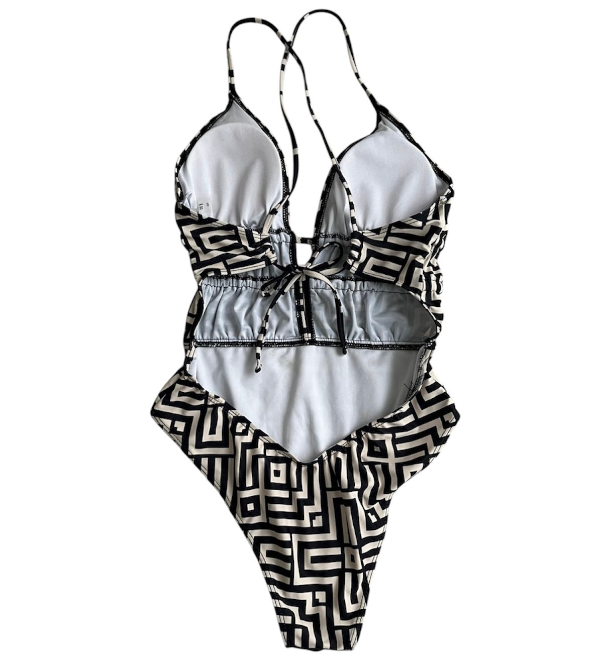 Ropa de baño entera blanco y negro - Talla S
