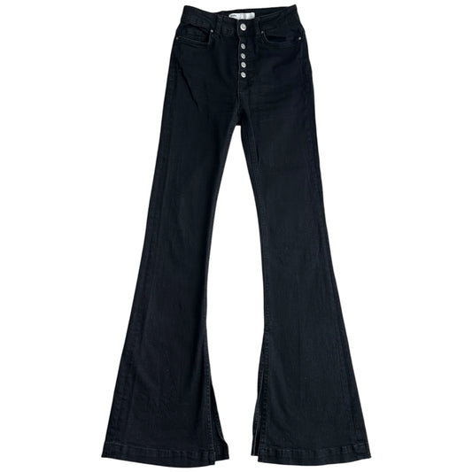 Jeans negros flare high waist Zara - Talla 24