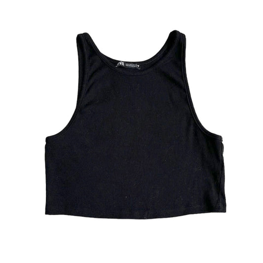 Crop top negro Zara - Talla L