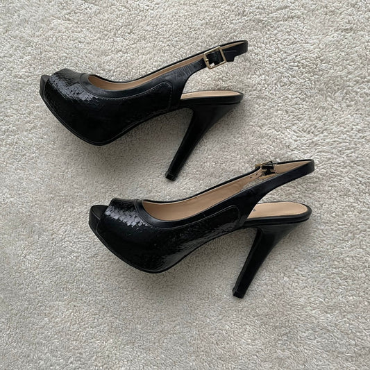 Tacos de cuero negros Páez- Talla 35