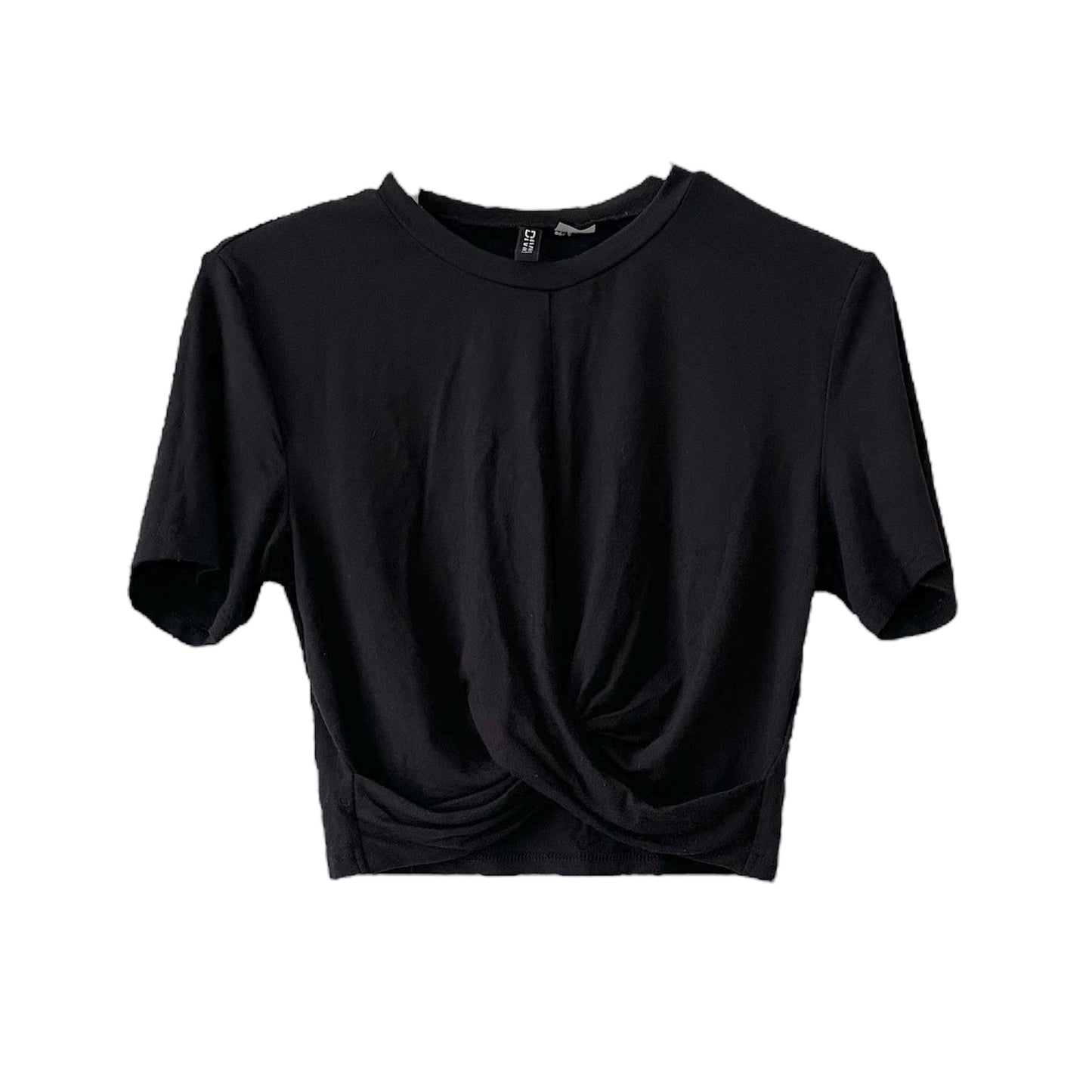 Polo crop negro H&M - Talla S