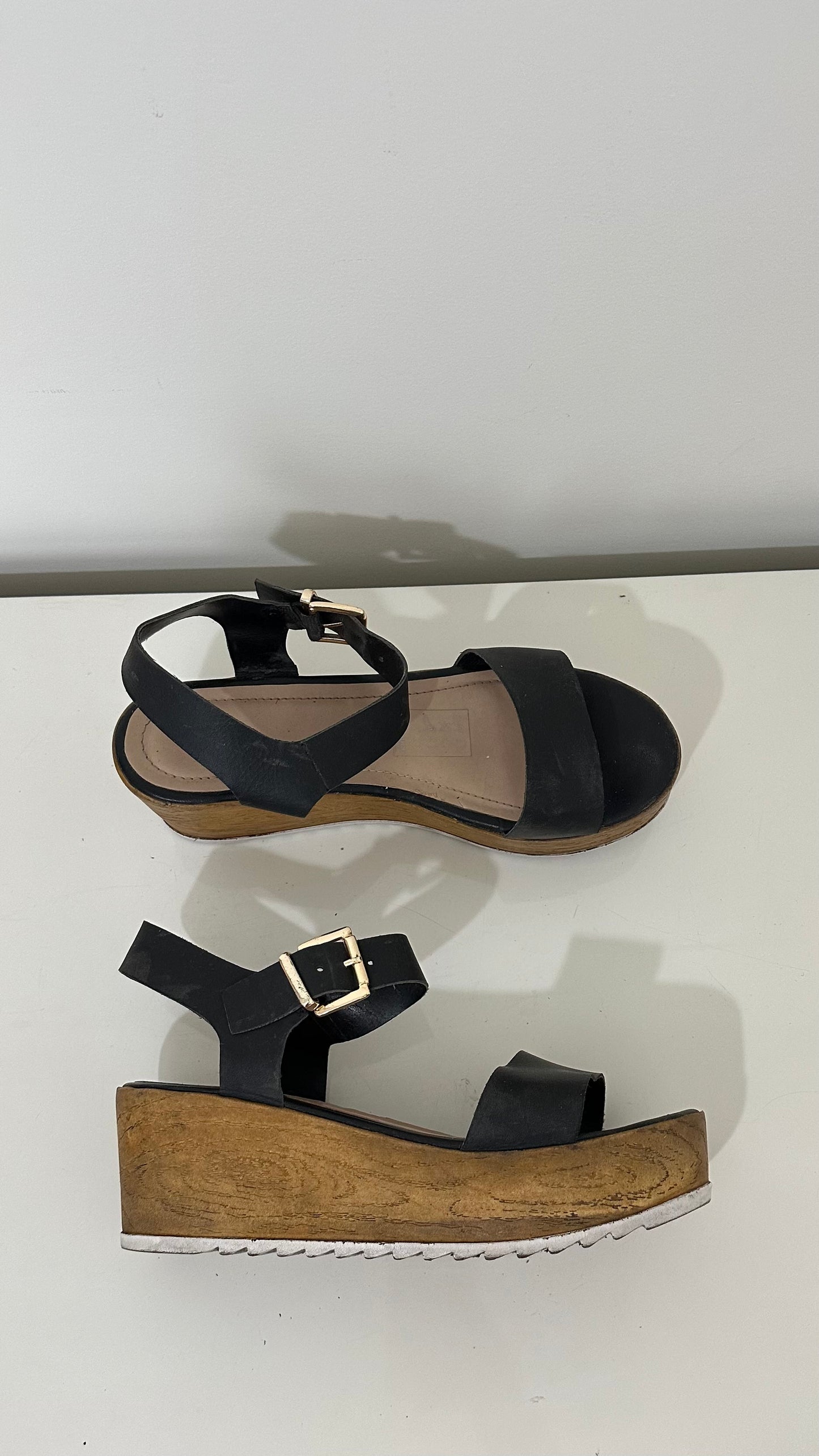 Sandalias negras plataforma - Talla 37