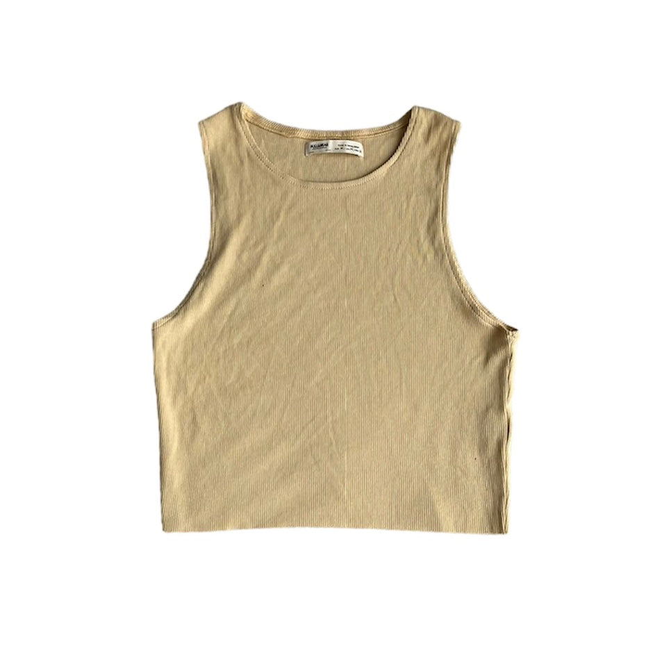 Top rib amarillo Pull & Bear - Talla M