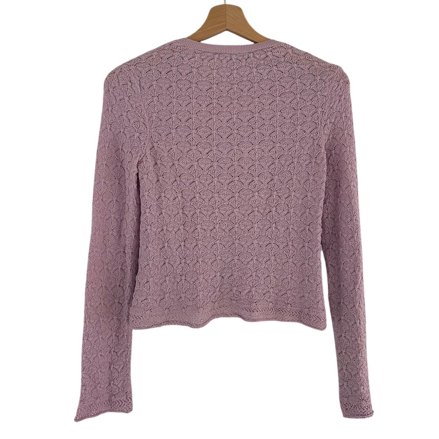 Chompa delgada acanalada lila Zara - Talla S
