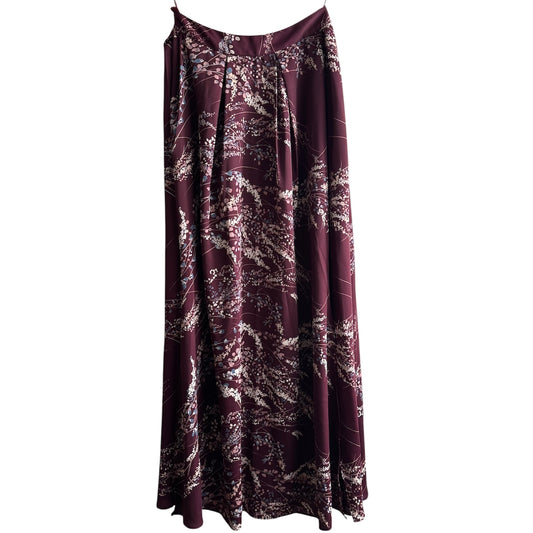 Falda larga guinda flores Blue 7 - Talla M