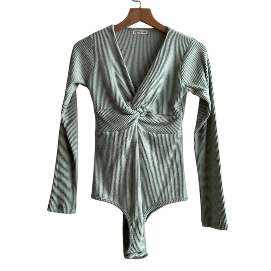 Body manga larga verde agua - Talla S