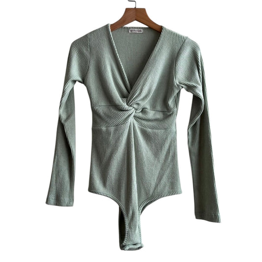 Body manga larga verde agua - Talla S