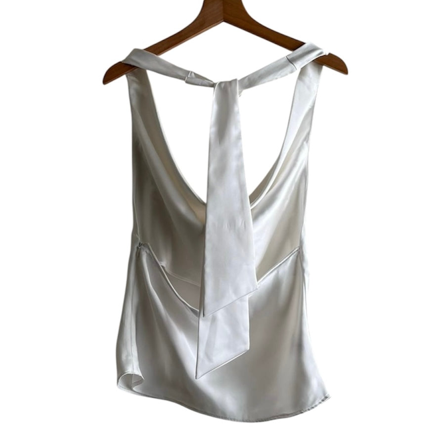 Blusa halter perla raso Zara - Talla S