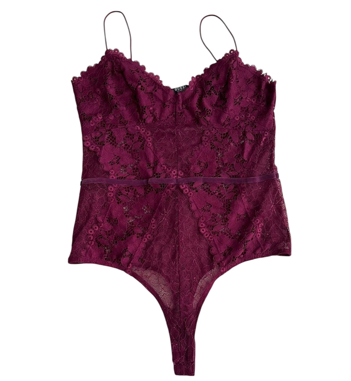 Body encaje tiras burgundy Guess - Talla M