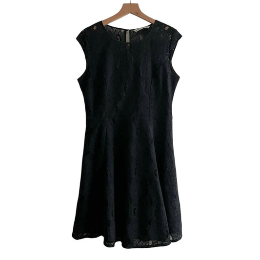 Vestido corto negro encaje Menta y Chocolate - Talla M