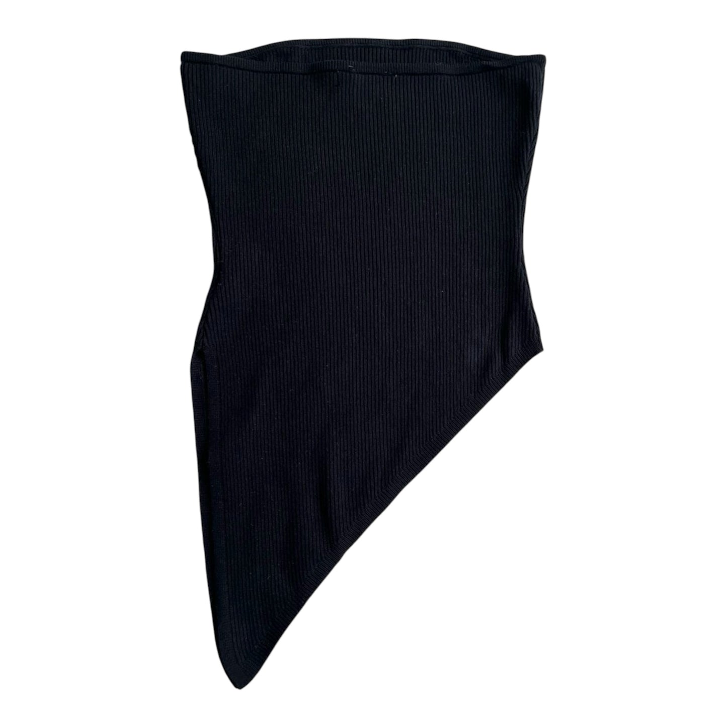 Top strapless asimétrico negro nuevo - Talla S