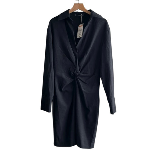 Vestido negro manga larga nuevo con etiqueta Mango - Talla M