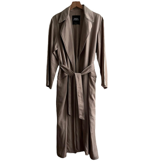 Abrigo gabardina beige Zara - Talla XS
