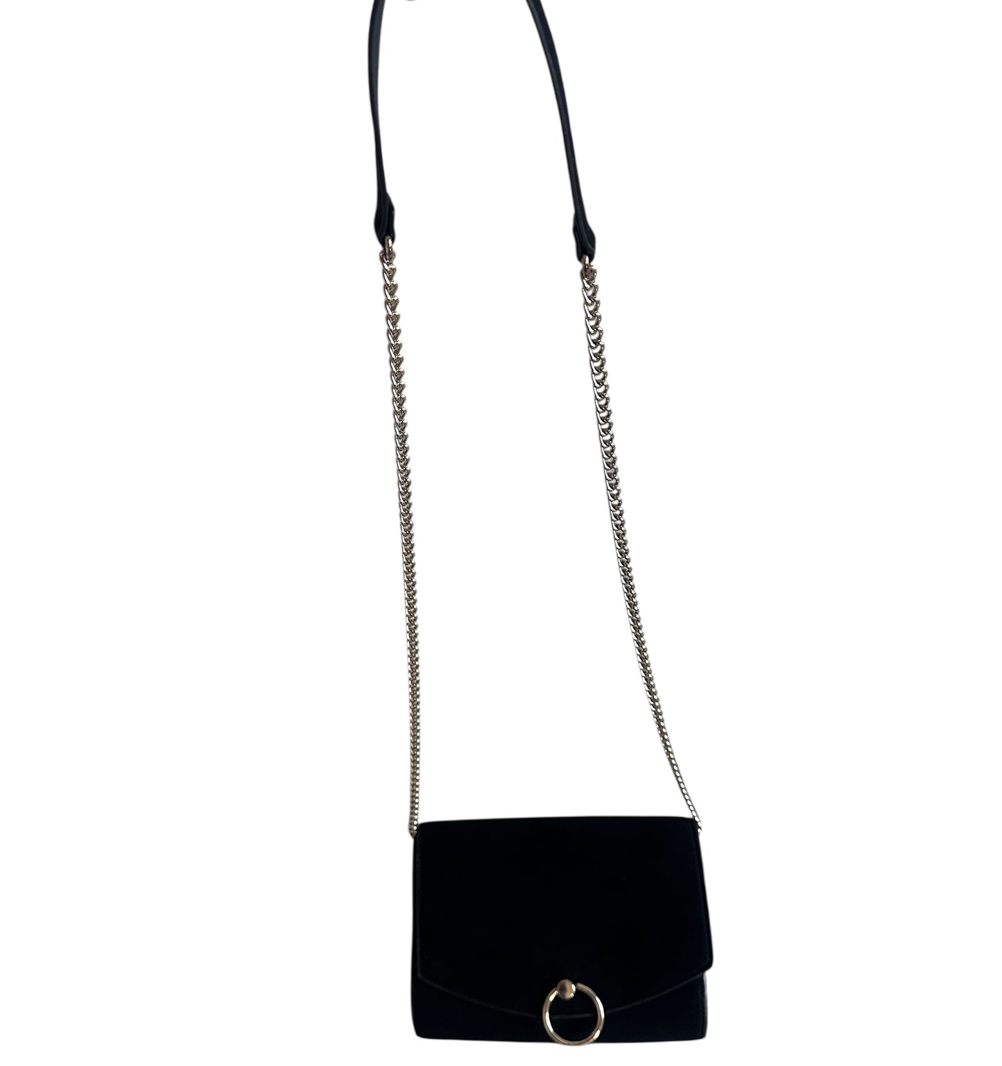 Cartera negra pequeña con asa de cadena H&M