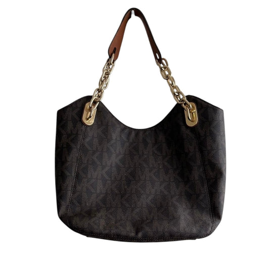 Cartera marrón asa cadenas Michael Kors