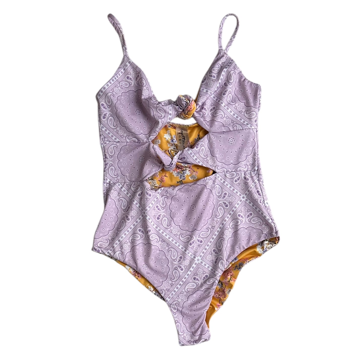 Ropa de baño reversible lila y amarillo Capittana - Talla S