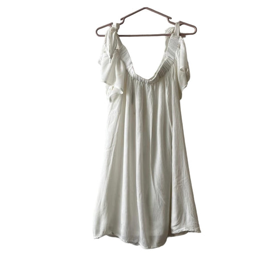 Blusa blanca tiras amarradas Index - Talla M