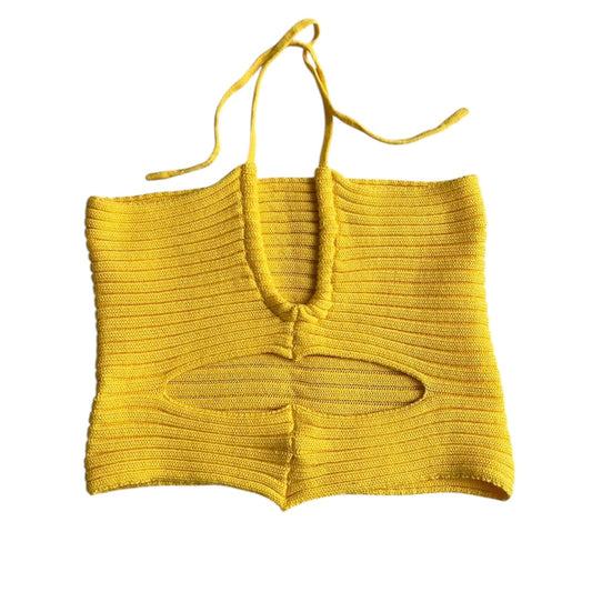 Top de hilo amarillo- Talla S