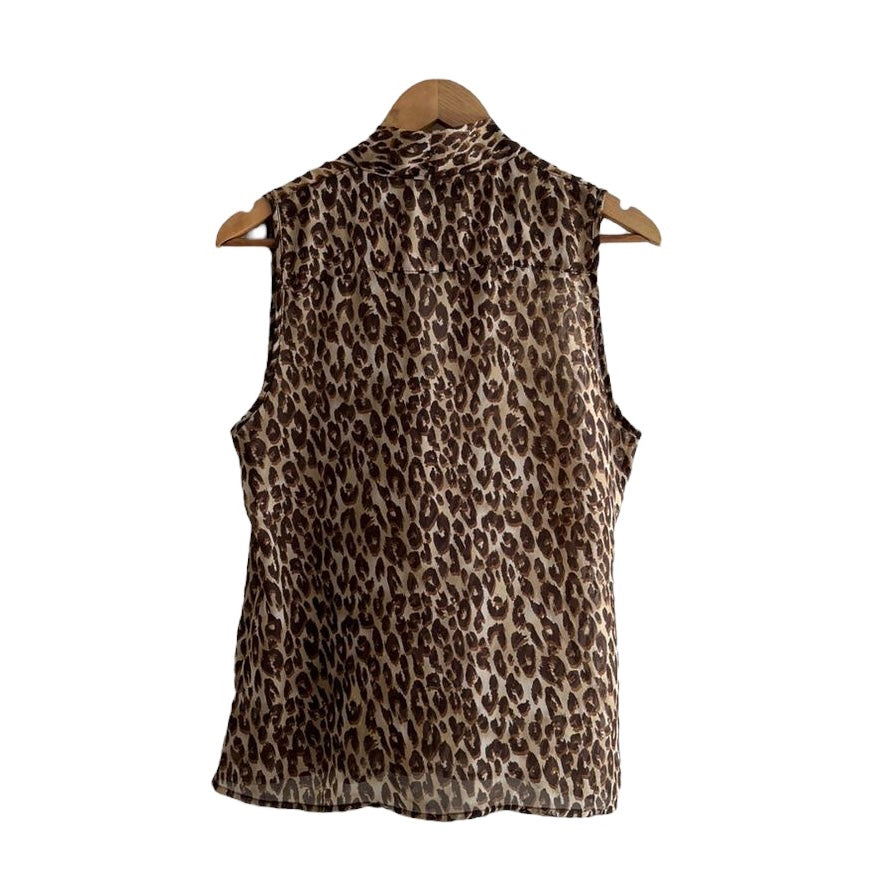 Blusa marrón animal print - Talla S