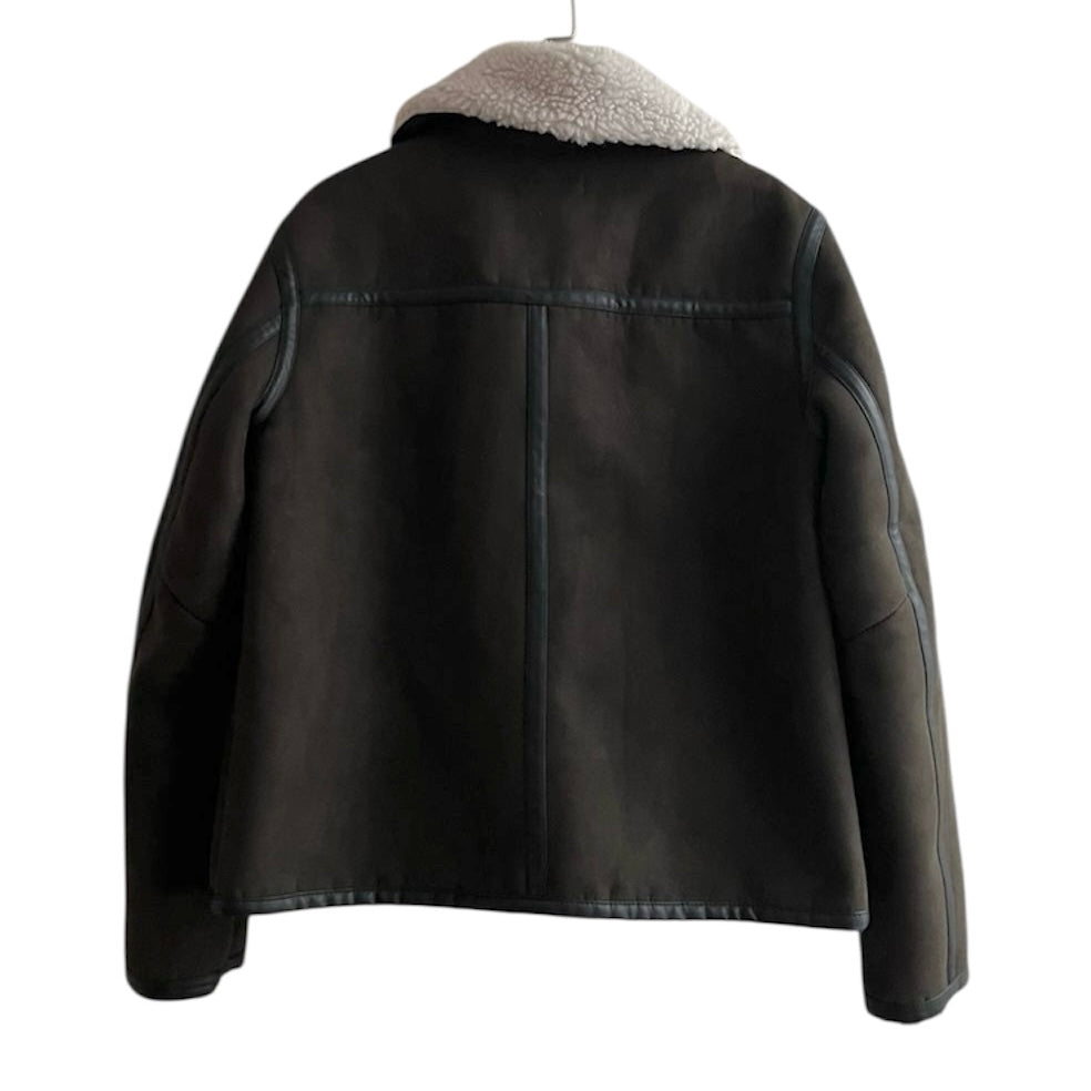 Casaca verde oscuro con peluche dentro H&M - Talla M